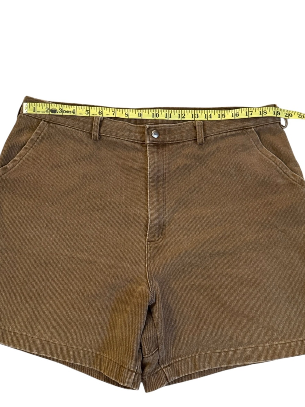 Vintage 90s Orvis Stand Up Canvas Field Shorts USA Made 40 Brown Duck Workwear - Picture 9 of 14